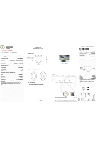 Synthetische Diamant van 1,03 karaat - Ovaal