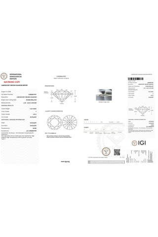 Synthetische Diamant van 1,03 karaat - Glanzend