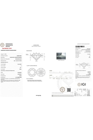 Synthetische Diamant van 1,03 karaat - Glanzend