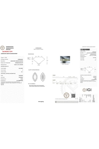 Synthetische Diamant van 1,50 karaat - Marquise