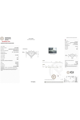 Synthetische Diamant van 1,50 karaat - Glanzend