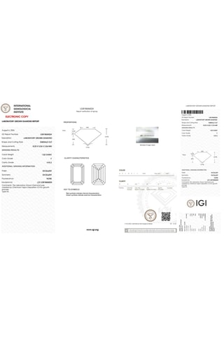 Synthetische Diamant van 1,52 karaat - Smaragdgroen