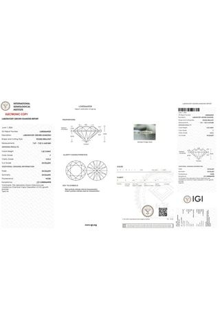 Synthetische Diamant van 1,52 karaat - Glanzend