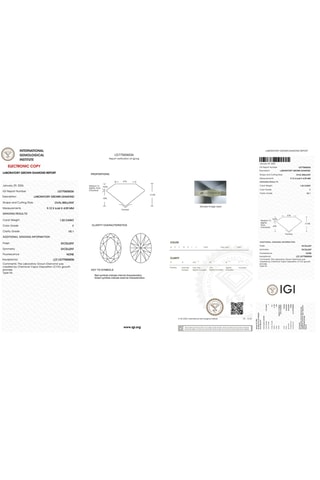 Synthetische Diamant van 1,53 karaat - Ovaal