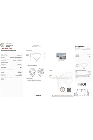 Synthetische Diamant van 1,53 karaat - Peervormig