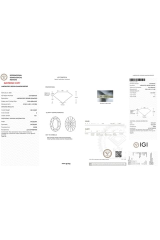 Synthetische Diamant van 1,53 karaat - Ovaal