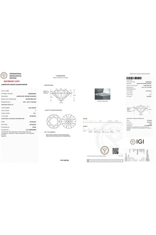 Synthetische Diamant van 2,55 karaat - Glanzend