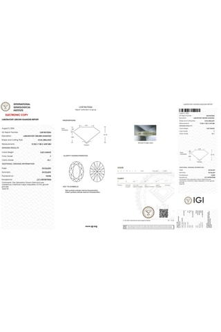 Synthetische Diamant van 3,02 karaat - Ovaal