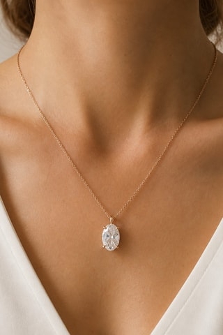 Synthetische Diamant van 3,03 karaat - Ovaal