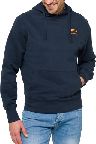 Sweat à capuche - Bleu marine et orange