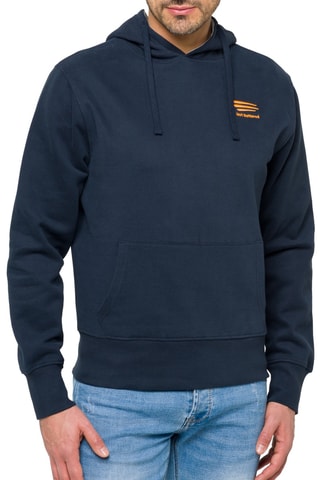 Sweat à capuche - Bleu marine et orange
