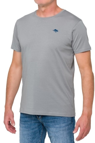 T-shirt regular - Gris clair et indigo
