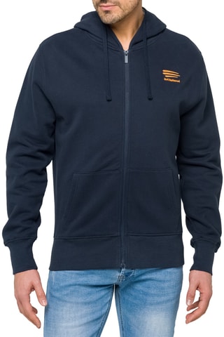 Sweat regular à capuche Waisai - Bleu marine et orange