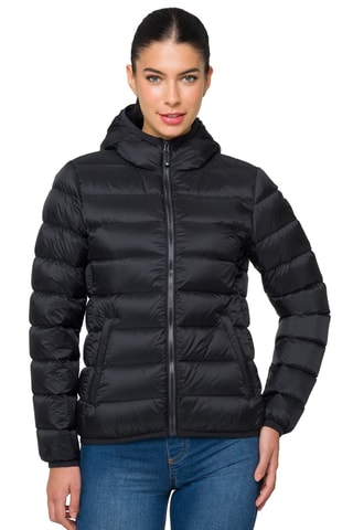 Doudoune regular à capuche Chloe - Noir