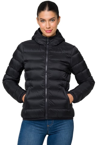 Doudoune regular à capuche Chloe - Noir