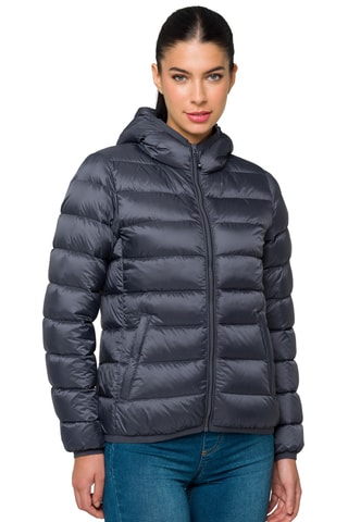 Doudoune regular à capuche Chloe - Gris