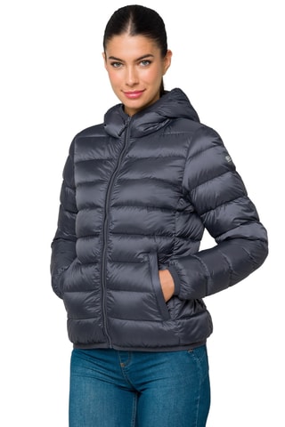 Doudoune regular à capuche Chloe - Gris
