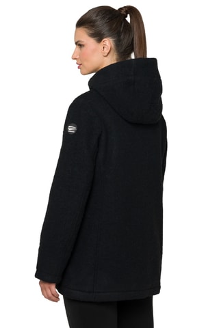 Manteau regular à capuche Jaipur - Noir
