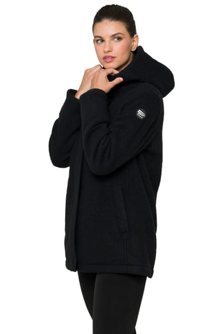 Manteau regular à capuche Jaipur - Noir