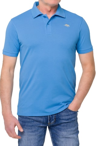 Polo regular Stoney - Ciel et beige