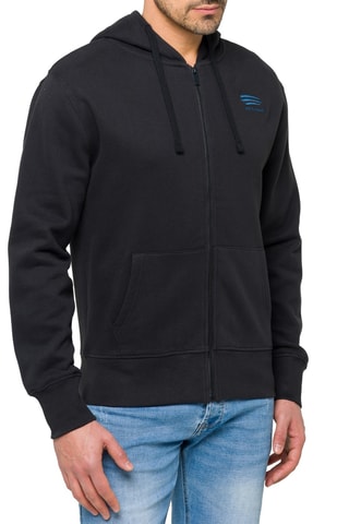 Sweat regular à capuche Waisai - Noir et indigo