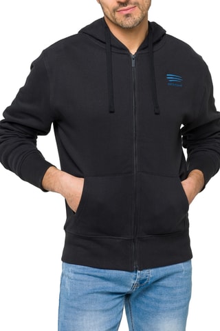 Sweat regular à capuche Waisai - Noir et indigo