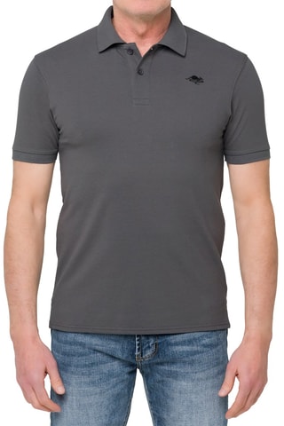 Polo regular - Gris et noir