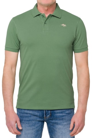 Polo regular - Vert et beige