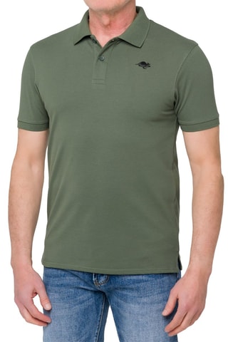 Polo regular - Kaki et noir