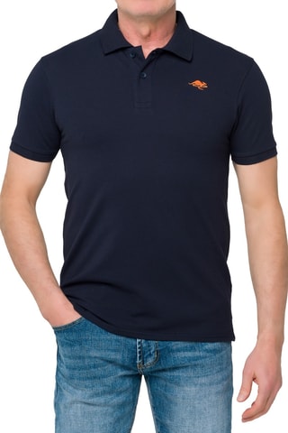 Polo regular Stoney - Bleu marine et orange