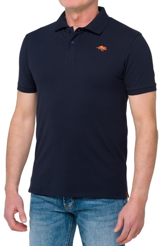 Polo regular Stoney - Bleu marine et orange