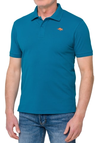 Polo regular Stoney - Bleu canard et orange