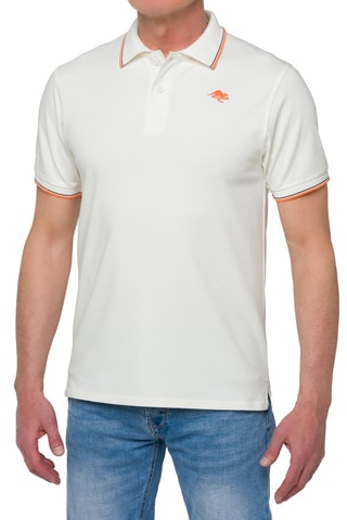 Polo regular Amak - Blanc et orange