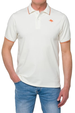 Polo regular Amak - Blanc et orange