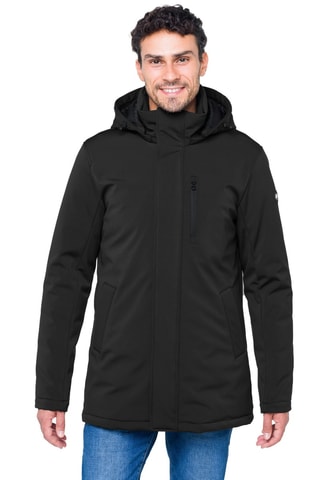 Manteau regular à capuche Nusakan - Noir