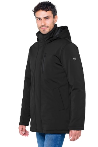 Manteau regular à capuche Nusakan - Noir