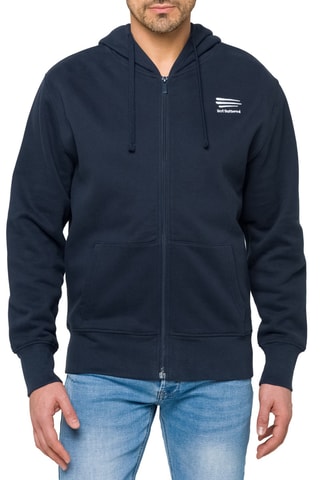 Sweat regular à capuche Waisai - Bleu marine et beige