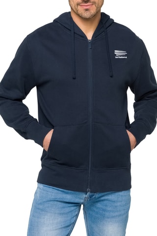 Sweat regular à capuche Waisai - Bleu marine et beige