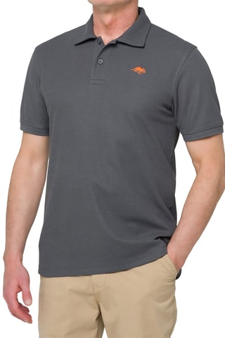 Polo regular - Gris et orange