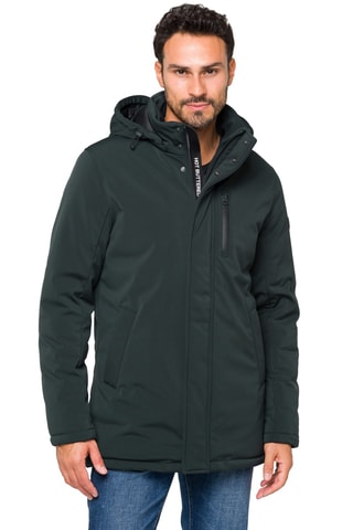 Manteau regular à capuche Nusakan - Vert