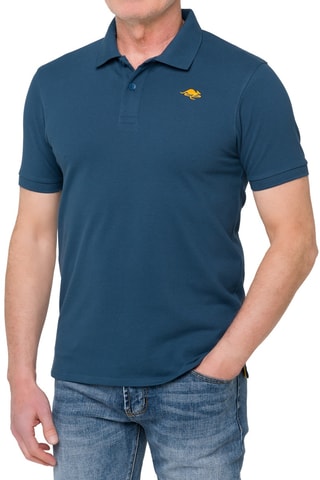 Polo regular Stoney - Indigo et jaune