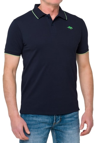 Polo regular - Bleu marine et vert