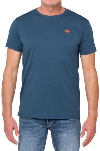 T-shirt regular - Bleu et orange