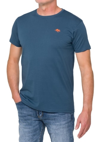 T-shirt regular - Bleu et orange