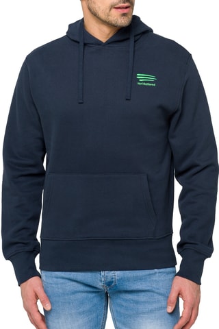 Sweat à capuche - Bleu marine et vert