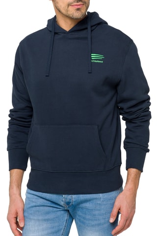 Sweat à capuche - Bleu marine et vert