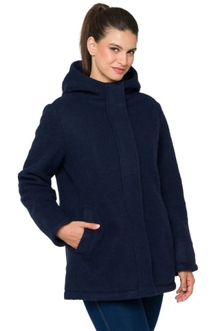 Manteau regular à capuche Jaipur - Bleu