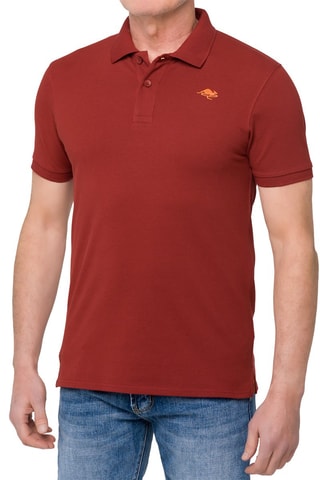 Polo regular - Bordeaux et orange