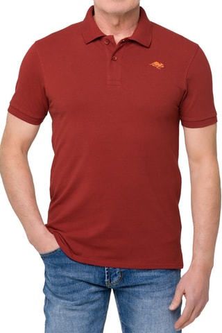 Polo regular - Bordeaux et orange