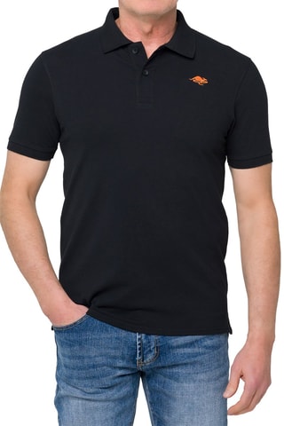 Polo regular - Noir et orange